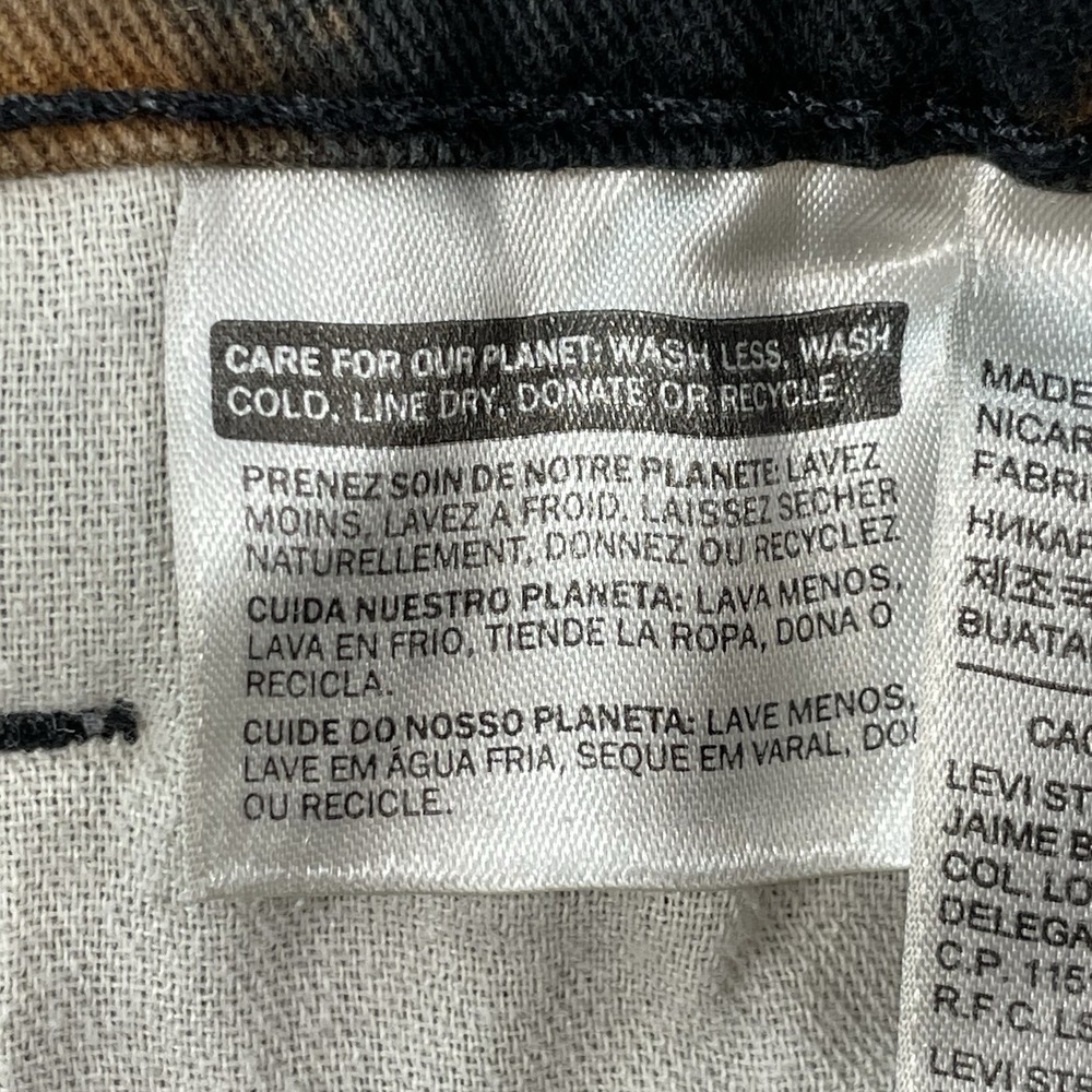Levis Men 513 Black Jeans 28/30 Custom Bleached See photos of Actual Measurement - Picture 6 of 14